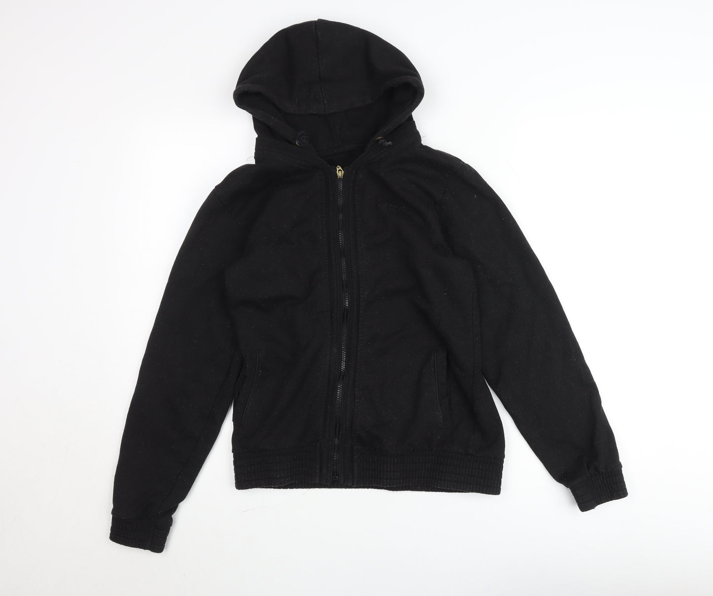 LA Gear Men's Black Hooded Full Zip Track Jacket Size 104 Cotton Blend