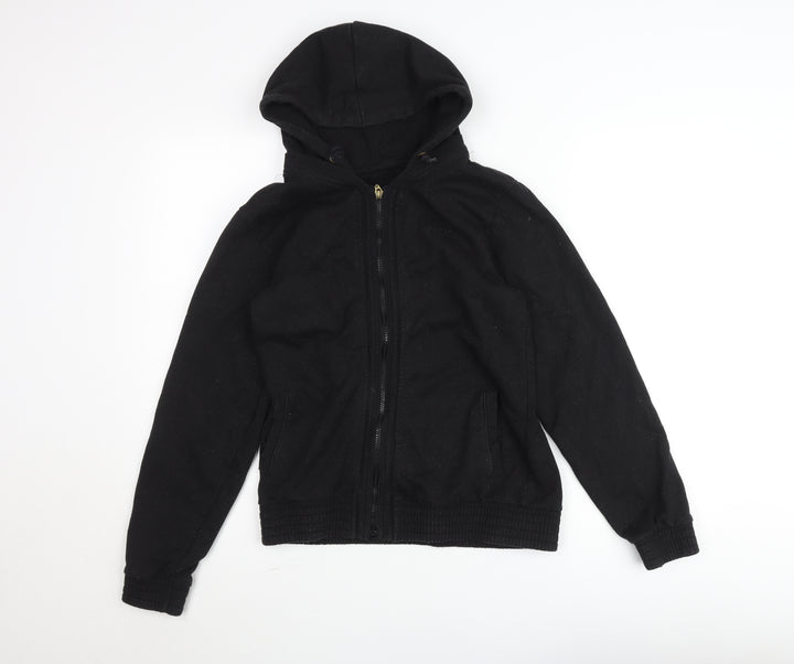LA Gear Men's Black Hooded Full Zip Track Jacket Size 104 Cotton Blend