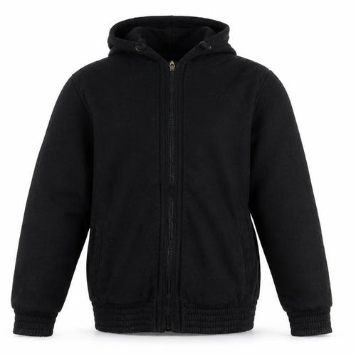 LA Gear Men's Black Hooded Full Zip Track Jacket Size 104 Cotton Blend