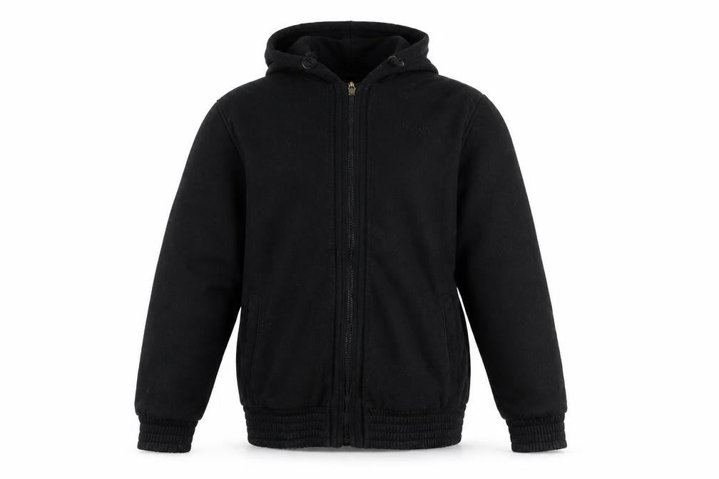LA Gear Men's Black Hooded Full Zip Track Jacket Size 104 Cotton Blend