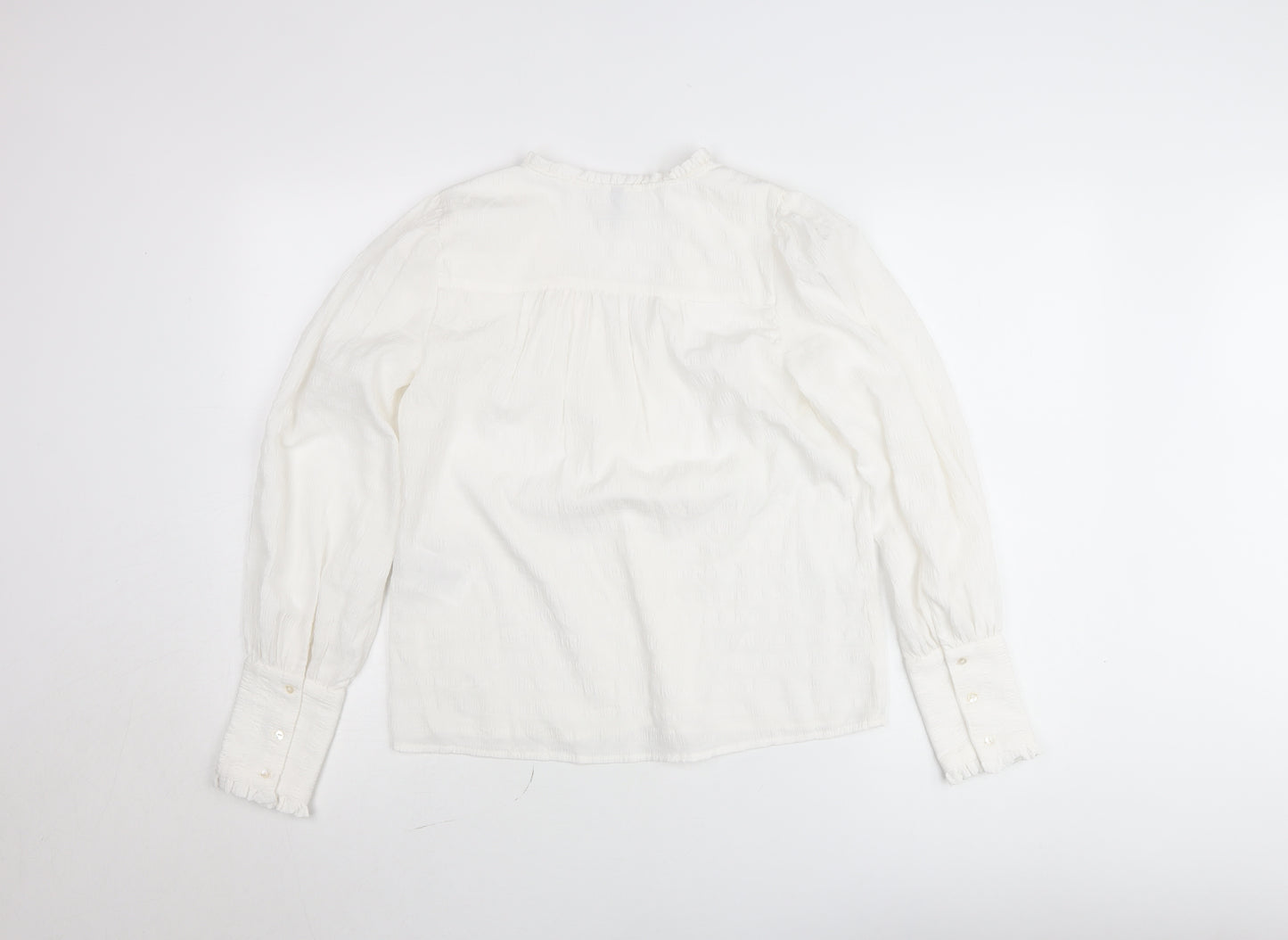 Vero Moda Women's White Cotton V-Neck Tunic Blouse Size M