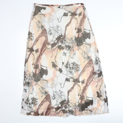 Adini Women’s Multicoloured Midi A-Line Floral Skirt Size M