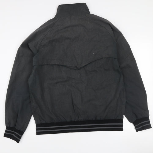 en joi Men's Black Bomber Jacket L Regular Fit Skate Casual