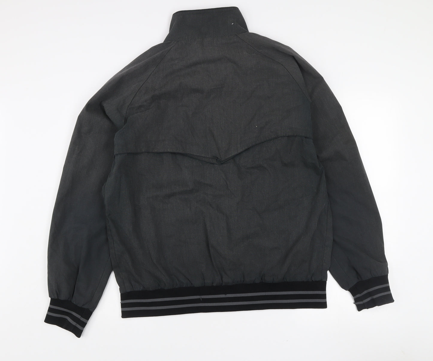 en joi Men's Black Bomber Jacket L Regular Fit Skate Casual