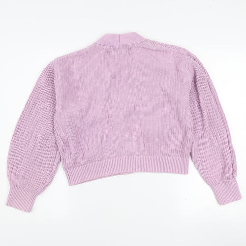 H&M Women’s Purple Chunky Knit Button Cardigan XS