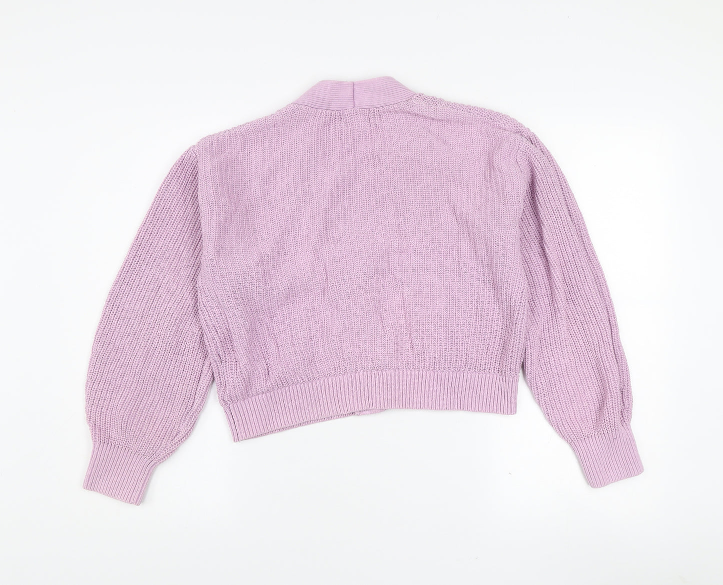 H&M Women’s Purple Chunky Knit Button Cardigan XS