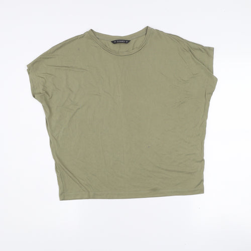 Dunnes Stores Women's Olive Green Basic Cotton T-Shirt Size S