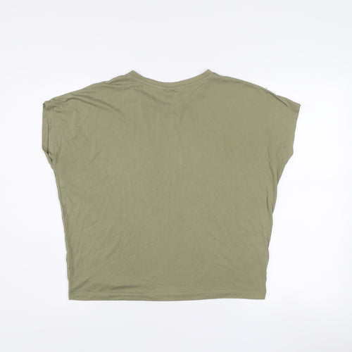 Dunnes Stores Women's Olive Green Basic Cotton T-Shirt Size S