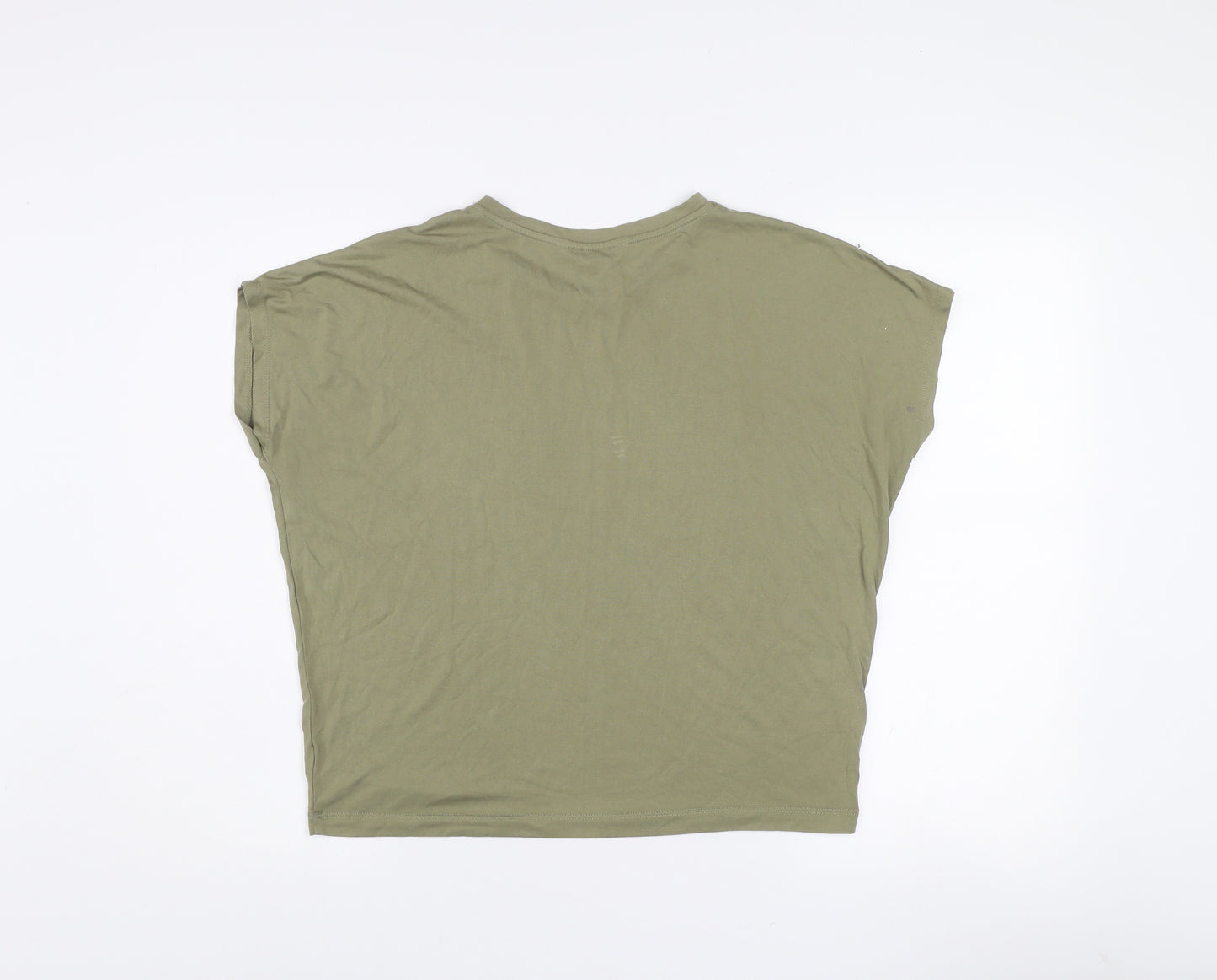 Dunnes Stores Women's Olive Green Basic Cotton T-Shirt Size S