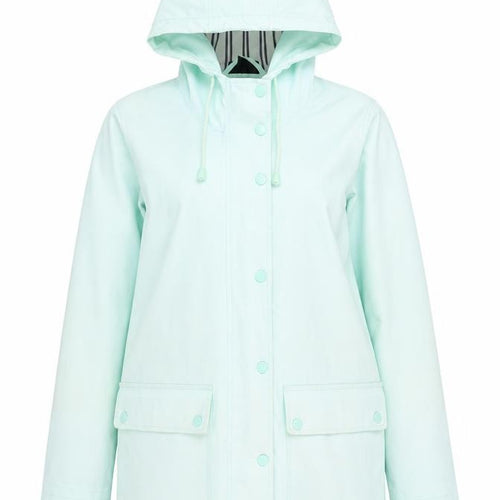 Topshop Women’s Petite Green Waterproof Hooded Rain Coat UK 6