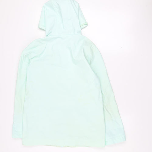 Topshop Women’s Petite Green Waterproof Hooded Rain Coat UK 6