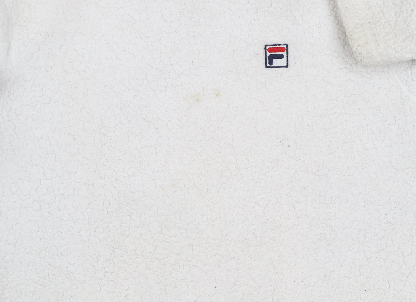 FILA Women's White Pullover Hoodie Size M Fleece Lined Casual Sweatshirt