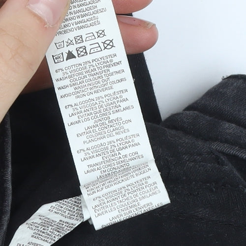 Denim & Co Womens Black Skinny Jeans Size 10 Stretch Mid Rise