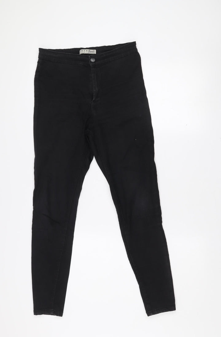Denim Co. Women's Black Skinny Jeans Size 12 Mid Rise Slim Fit