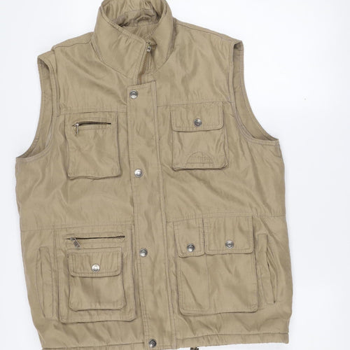 Charles Norton Men's Beige Polyester Bodywarmer Waistcoat M
