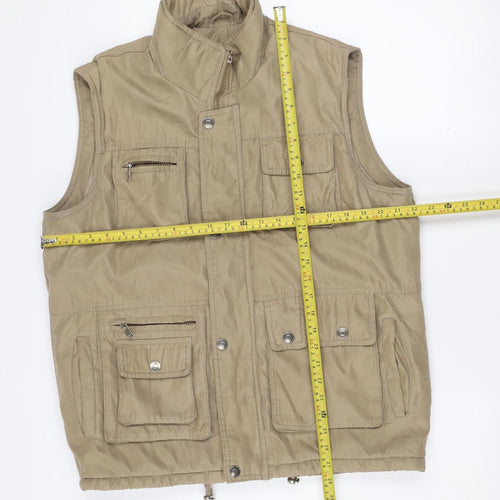 Charles Norton Men's Beige Polyester Bodywarmer Waistcoat M