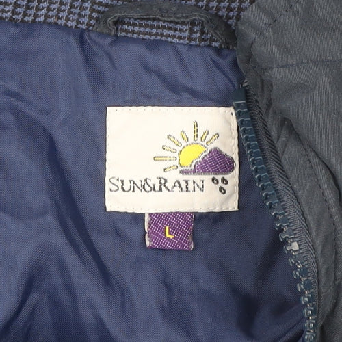 Sun & Rain Women's Blue L Lightweight 1/4 Zip Windbreaker Jacket