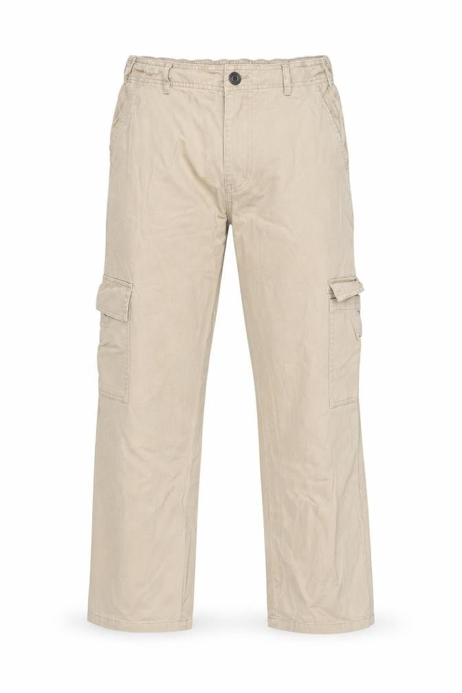 Dunnes Stores Men's Beige Cargo Trousers Size 12 Regular Fit Cotton