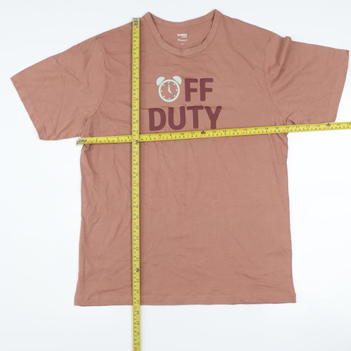 Dunnes Stores Women Brown Regular Fit Cotton Off Duty T-Shirt M