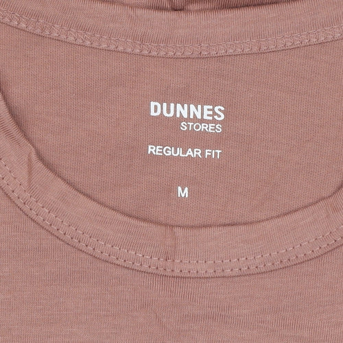 Dunnes Stores Women Brown Regular Fit Cotton Off Duty T-Shirt M