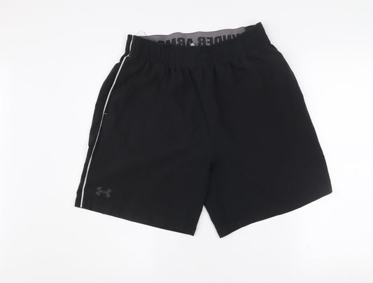 Under Armour Men's Black Large Athletic Shorts Loose Fit Quick Dry