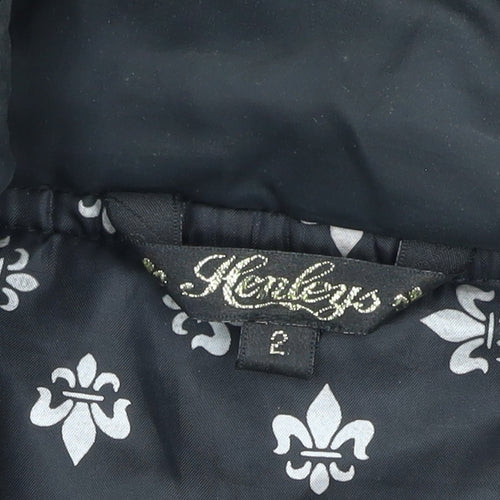 Henleys Women’s Black Quilted Hooded Puffer Jacket Size 2
