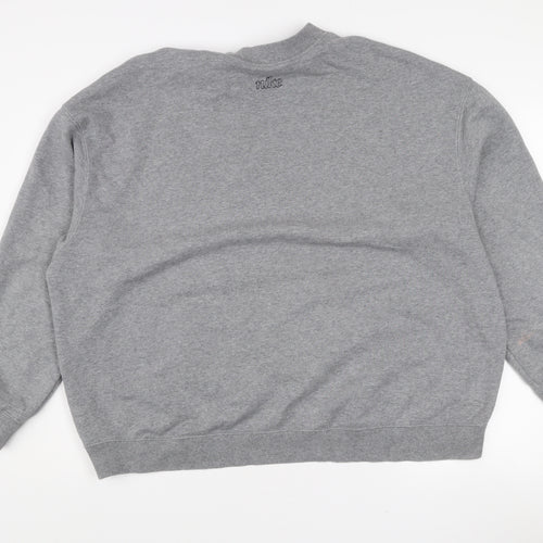 Nike Women’s Grey Dri-FIT Pullover Sweatshirt L Crew Neck Logo