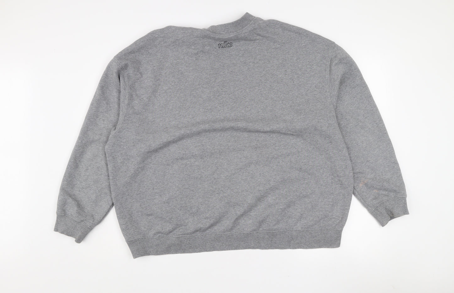 Nike Women’s Grey Dri-FIT Pullover Sweatshirt L Crew Neck Logo