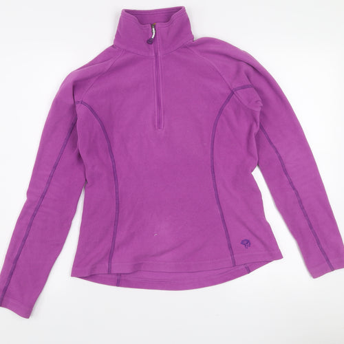 Mountain Hardwear Women's Purple Fleece Pullover 1/2 Zip Sweatshirt Size S