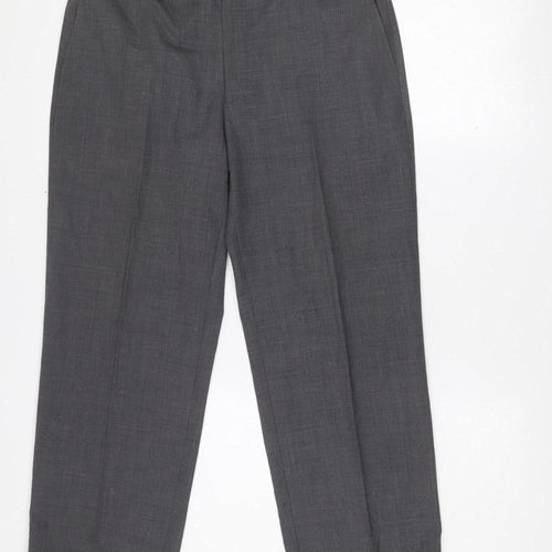 Daniel Hechter Men's Grey Wool Blend Classic Dress Trousers 36W 35L
