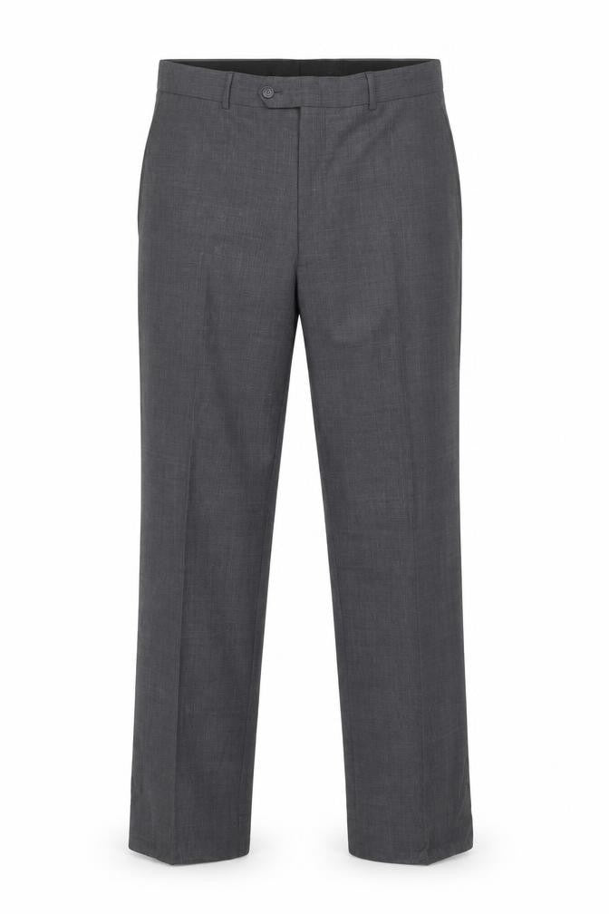Daniel Hechter Men's Grey Wool Blend Classic Dress Trousers 36W 35L