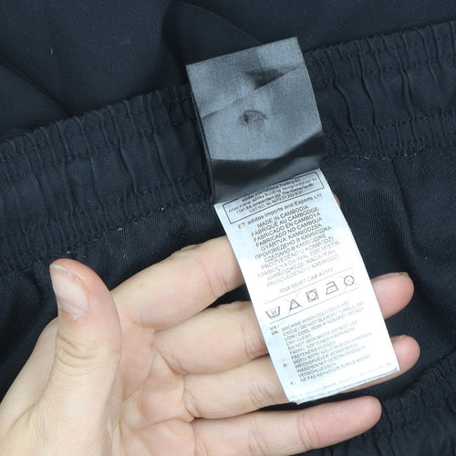 adidas Men's Black Track Pants M With Blue Side Stripes