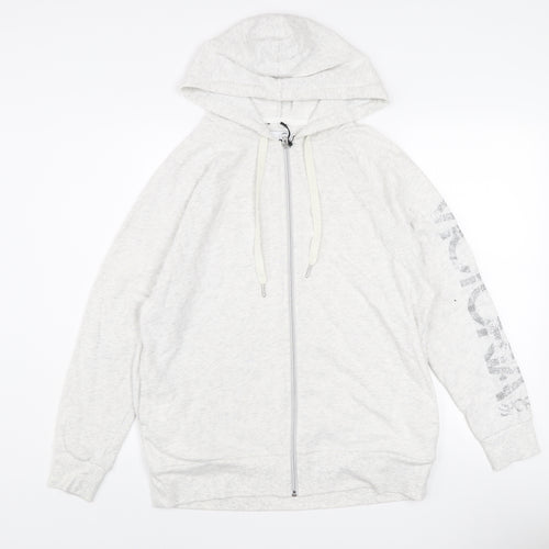 Victoria Sport Womens Grey XS Full Zip Hooded Lightweight Jacket