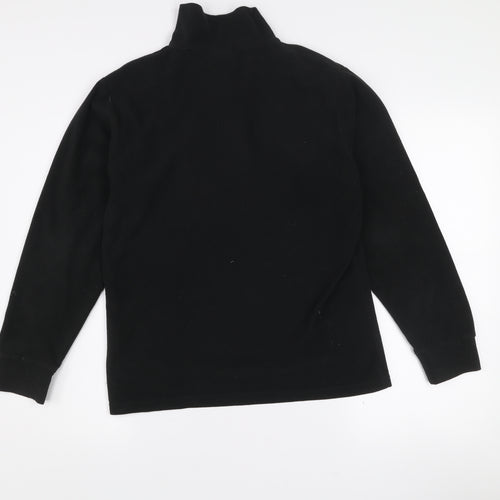 Trespass Women Black Fleece Pullover Sweatshirt Medium 1/2 Zip Warm Winter Top