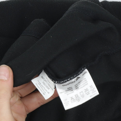 Trespass Women Black Fleece Pullover Sweatshirt Medium 1/2 Zip Warm Winter Top