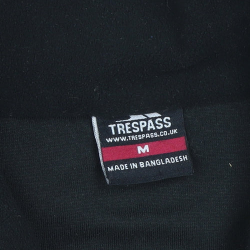 Trespass Women Black Fleece Pullover Sweatshirt Medium 1/2 Zip Warm Winter Top