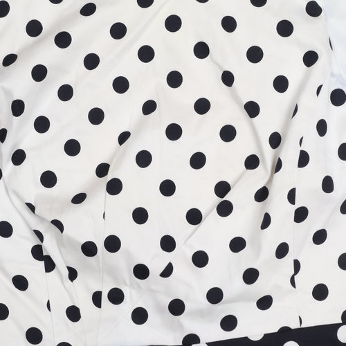 Hobbs Women’s Black White Polka Dot Sheath Dress Size 12