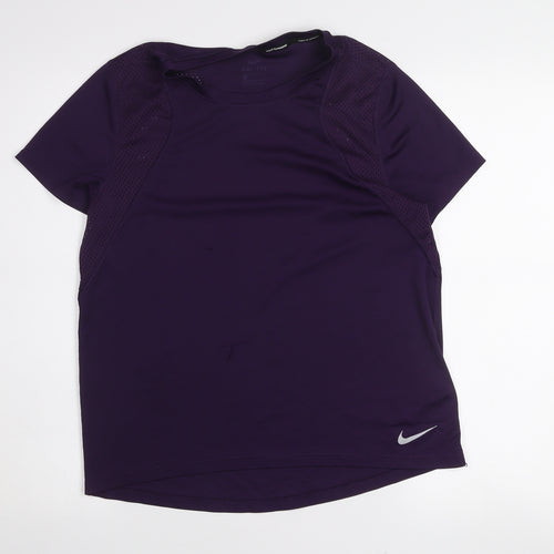 Nike Womens Purple Dri-Fit Running T-Shirt Medium