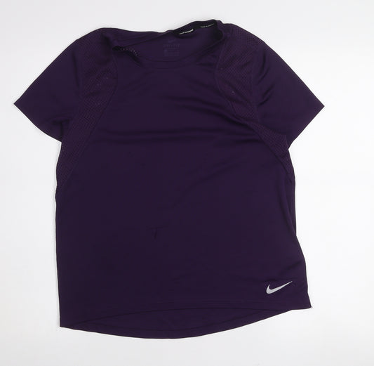 Nike Womens Purple Dri-Fit Running T-Shirt Medium