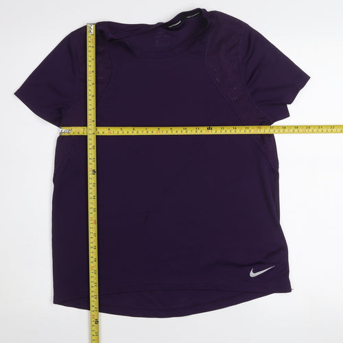 Nike Womens Purple Dri-Fit Running T-Shirt Medium
