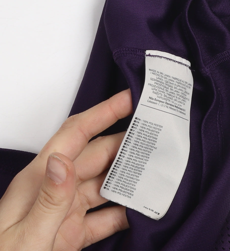 Nike Womens Purple Dri-Fit Running T-Shirt Medium