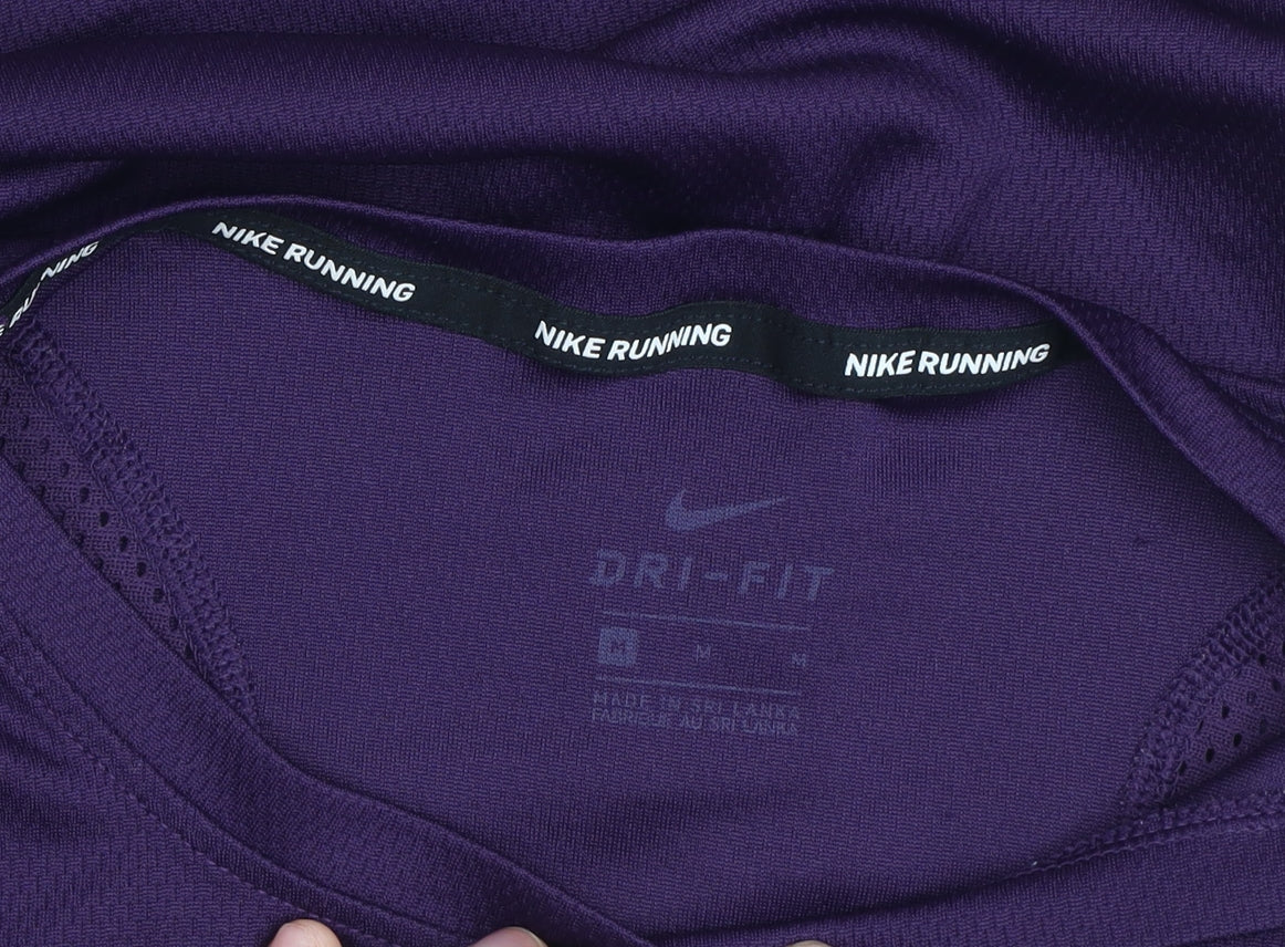 Nike Womens Purple Dri-Fit Running T-Shirt Medium