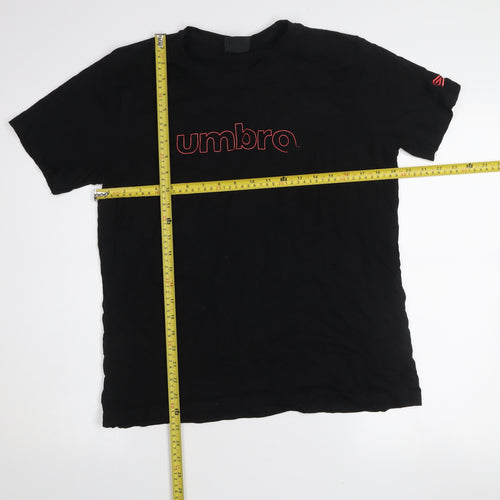 Umbro Women Black XL Basic Sports T-Shirt Short Sleeve Crew Neck