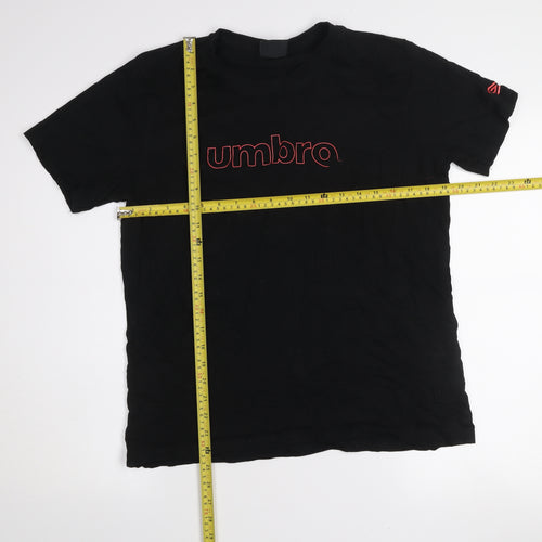 Umbro Women Black XL Basic Sports T-Shirt Short Sleeve Crew Neck