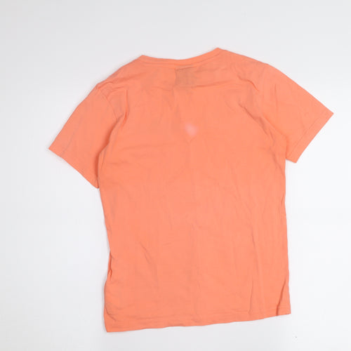 Champion Boys Orange Cotton Logo T-Shirt 9-10 Years Regular Fit