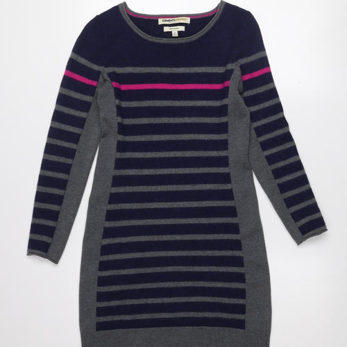 Clements Ribeiro Women's Multicoloured Merino Wool Striped Jumper Size 12