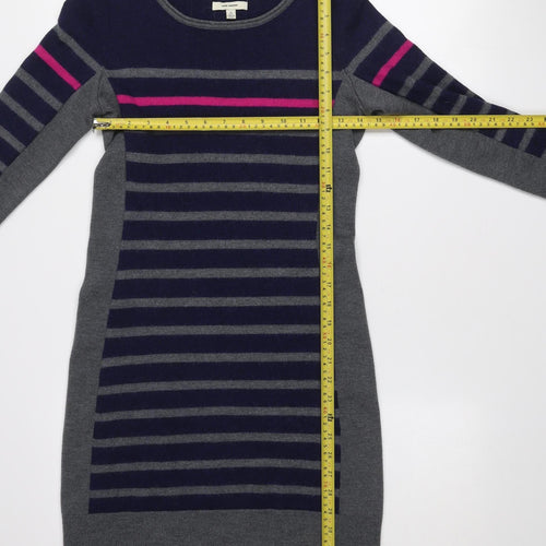 Clements Ribeiro Women's Multicoloured Merino Wool Striped Jumper Size 12