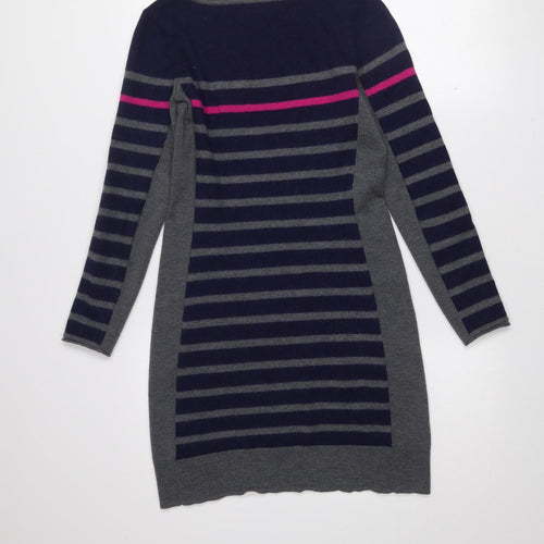Clements Ribeiro Women's Multicoloured Merino Wool Striped Jumper Size 12