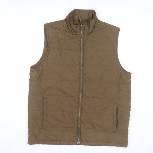 Lands' End Men's Brown M 38in Padded Bodywarmer Waistcoat