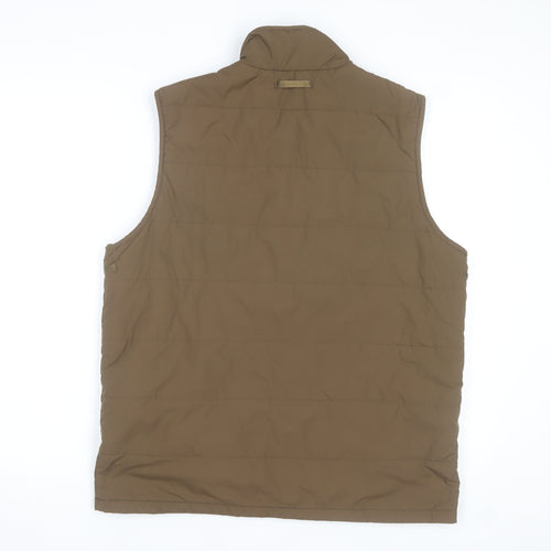 Lands' End Men's Brown M 38in Padded Bodywarmer Waistcoat